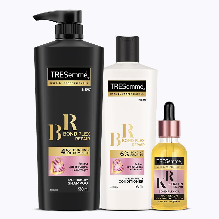 TRESemmé  Bond Plex Repair Shampoo 580ml + Conditioner 190ml + Serum 30ml