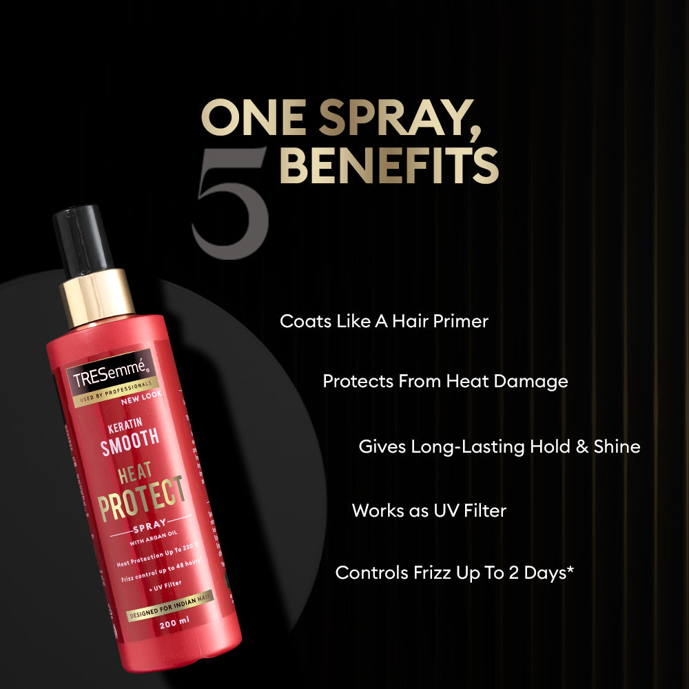 TRESemme Keratin Smooth Heat Protect Spray, Ideal for Heat Styling 200 ml