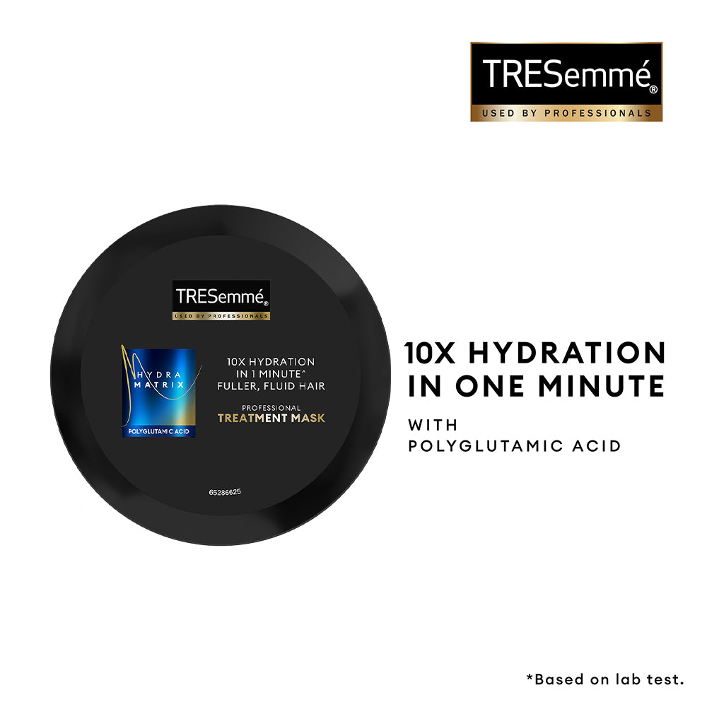 TRESemme Hydra Matrix Treatment Mask | Polyglutamic Acid for 100H Hydrated Fluid Hair, Paraben Free