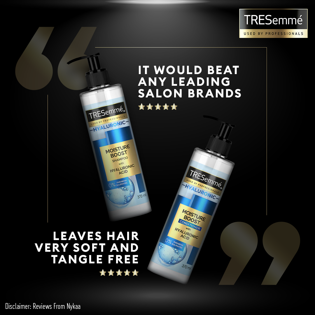 TRESemmé Moisture Boost with Hyaluronic Acid: Shampoo 370ml + Conditioner 370ml