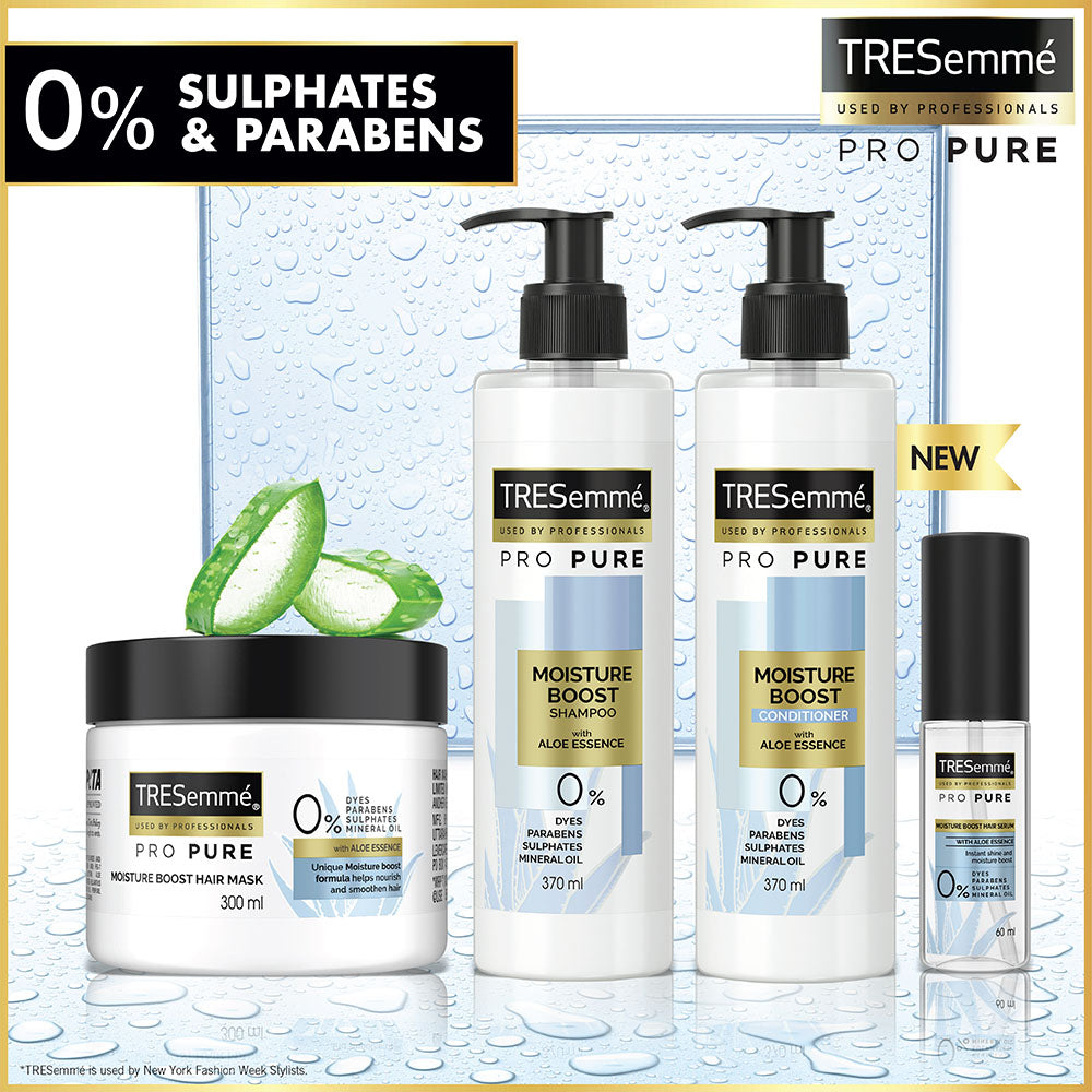 TRESemmé Pro Pure Moisture Boost Shampoo 370ml + Conditioner 370ml + Mask 300ml + Serum 60ml