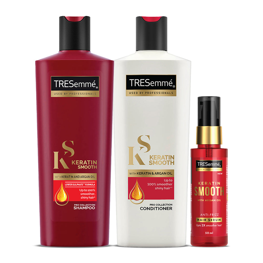TRESemme Keratin Smooth Shampoo 340ml + Conditioner 190ml + Serum 50ml