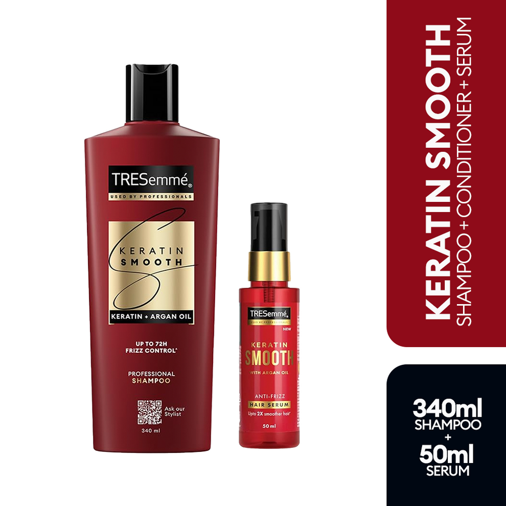 Try TRESemmé Keratin Smooth 340ml Shampoo+Keratin Smooth Serum 50ml ...