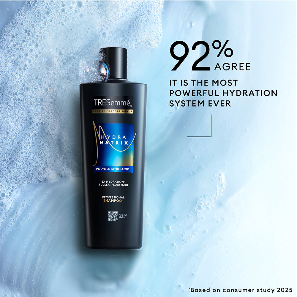 TRESemme Hydra Matrix Shampoo | Polyglutamic Acid for 100H of Hydrated, Fluid Hair, Paraben Free