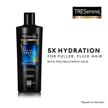 TRESemme Hydra Matrix Shampoo | Polyglutamic Acid for 100H of Hydrated, Fluid Hair, Paraben Free