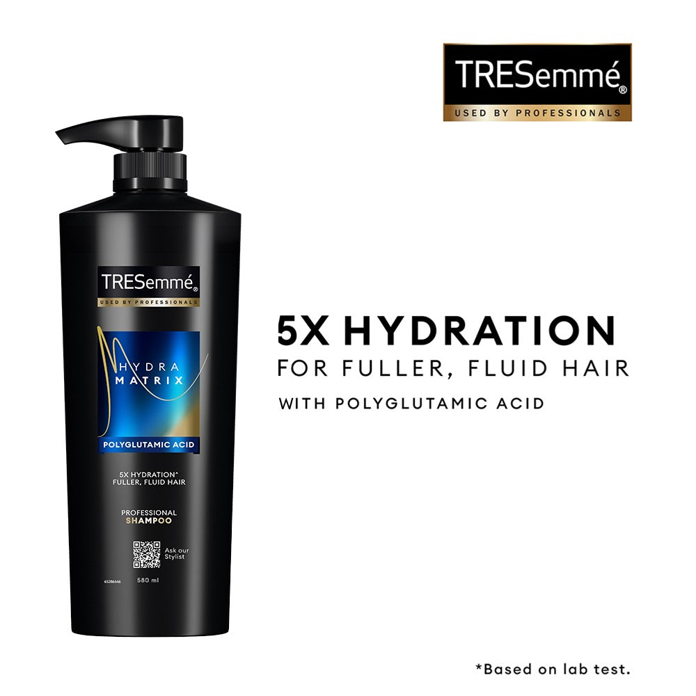 TRESemme Hydra Matrix Shampoo | Polyglutamic Acid for 100H of Hydrated, Fluid Hair, Paraben Free