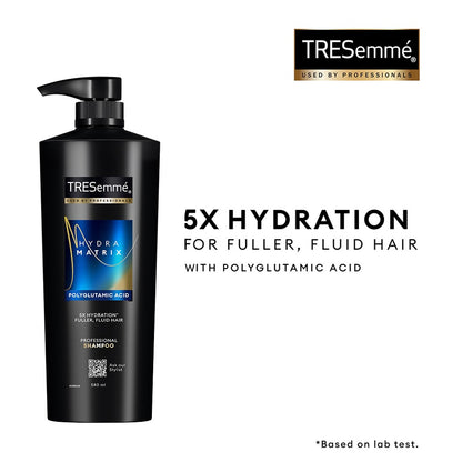 TRESemme Hydra Matrix Shampoo | Polyglutamic Acid for 100H of Hydrated, Fluid Hair, Paraben Free