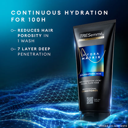 TRESemme Hydra Matrix Conditioner | Polyglutamic Acid for 100H of Hydrated, Fluid Hair, Paraben Free