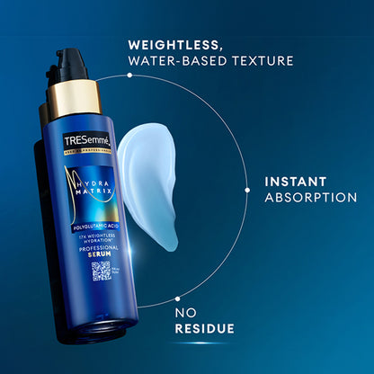 TRESemme Hydra Matrix Leave In Conditioner | Polyglutamic Acid Serum | 100H Hydration, Frizz Control