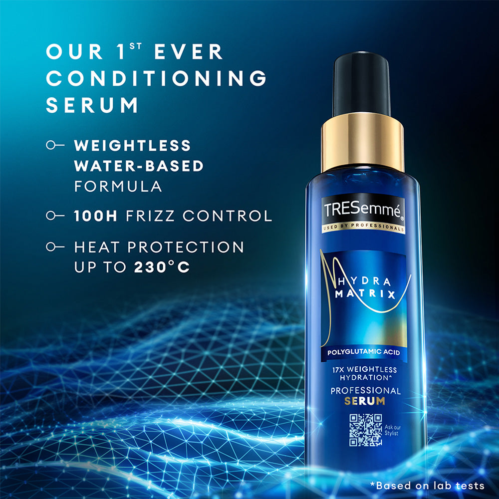 TRESemme Hydra Matrix Leave In Conditioner | Polyglutamic Acid Serum | 100H Hydration, Frizz Control