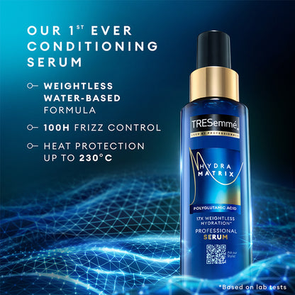TRESemme Hydra Matrix Leave In Conditioner | Polyglutamic Acid Serum | 100H Hydration, Frizz Control
