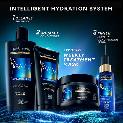 TRESemme Hydra Matrix Leave In Conditioner | Polyglutamic Acid Serum | 100H Hydration, Frizz Control