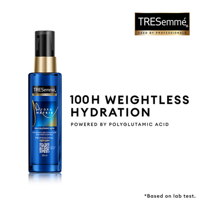 TRESemme Hydra Matrix Leave In Conditioner | Polyglutamic Acid Serum | 100H Hydration, Frizz Control