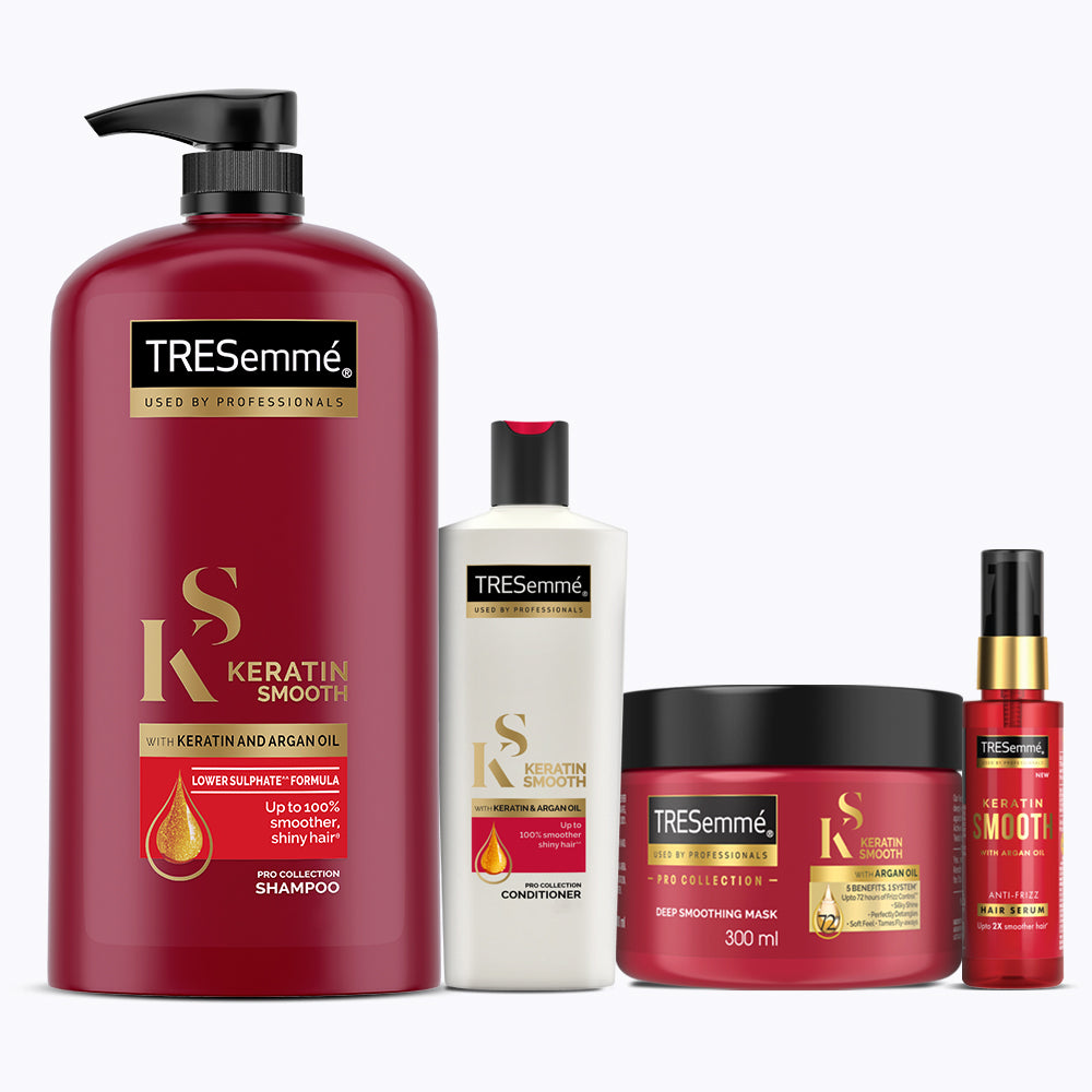 TRESemme Keratin Smooth Shampoo 1000ml + Conditioner 190ml + Mask 300m