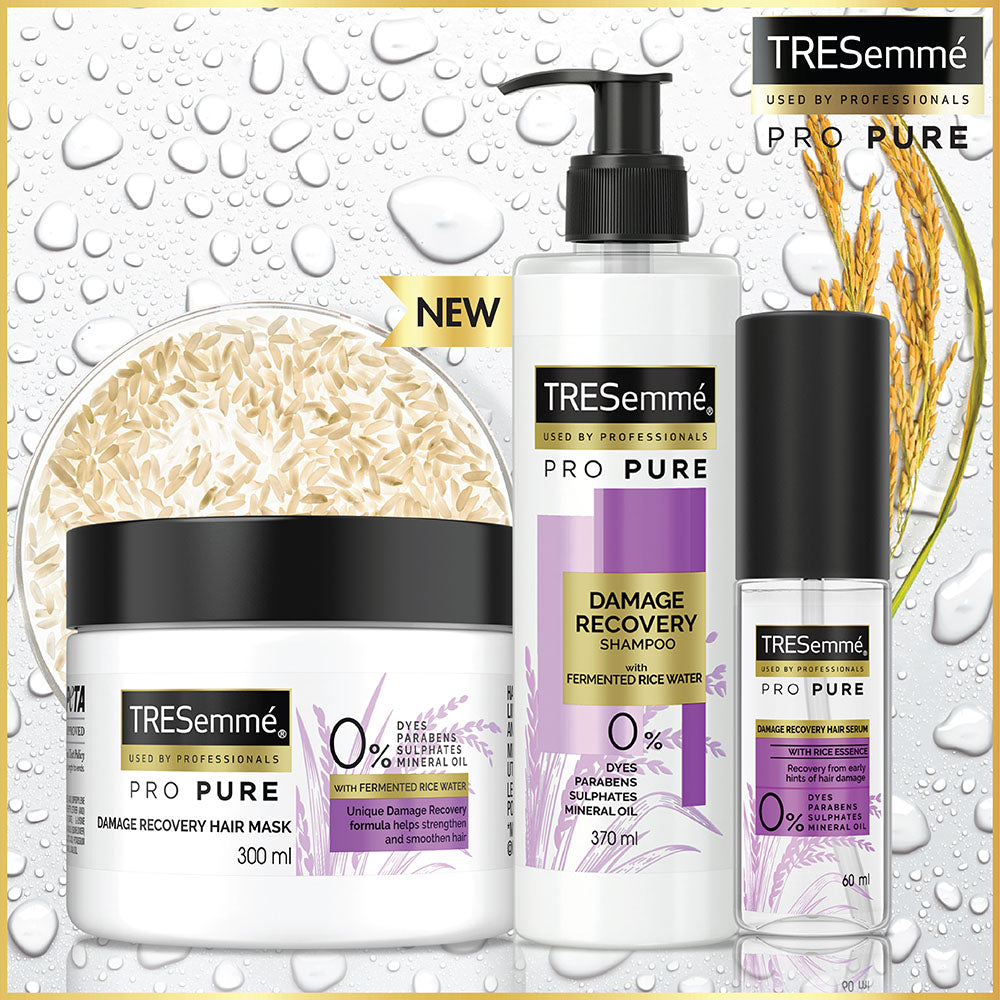 TRESemmé Pro Pure Damage Recovery Shampoo 370ml + Mask 300ml + Serum 60ml