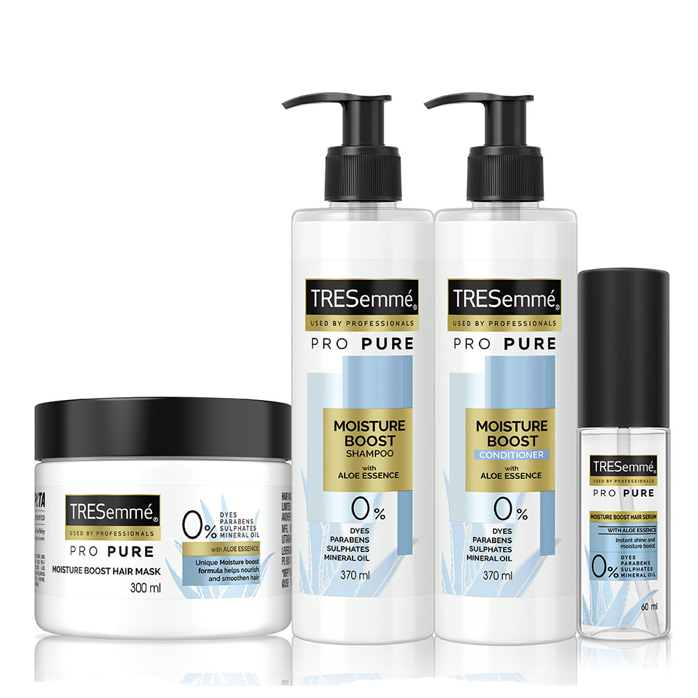 TRESemmé Pro Pure Moisture Boost Shampoo 370ml +Conditioner 370ml +Mask 300ml +Serum 60ml